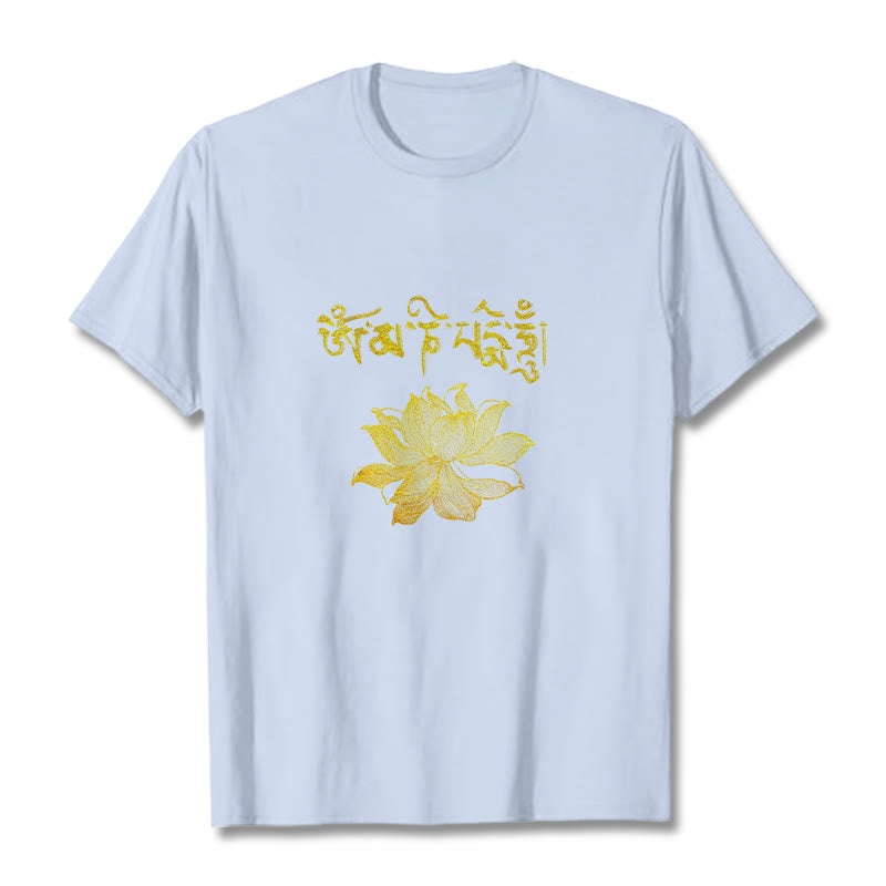 Nimara Ritual Golden Lotus Sanskrit Tee T-shirt