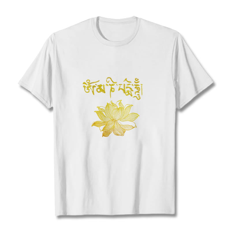 Nimara Ritual Golden Lotus Sanskrit Tee T-shirt