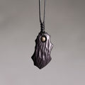 Nimara Ritual Ebony Wood Irregular Shape Copper Bead Peace Calm Necklace Pendant