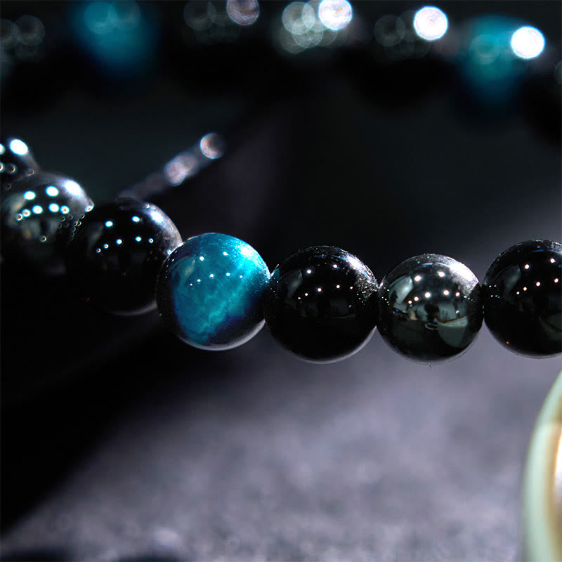 Nimara Ritual Natural Tiger's Eye Obsidian Hematite Positive Powerful Bracelet