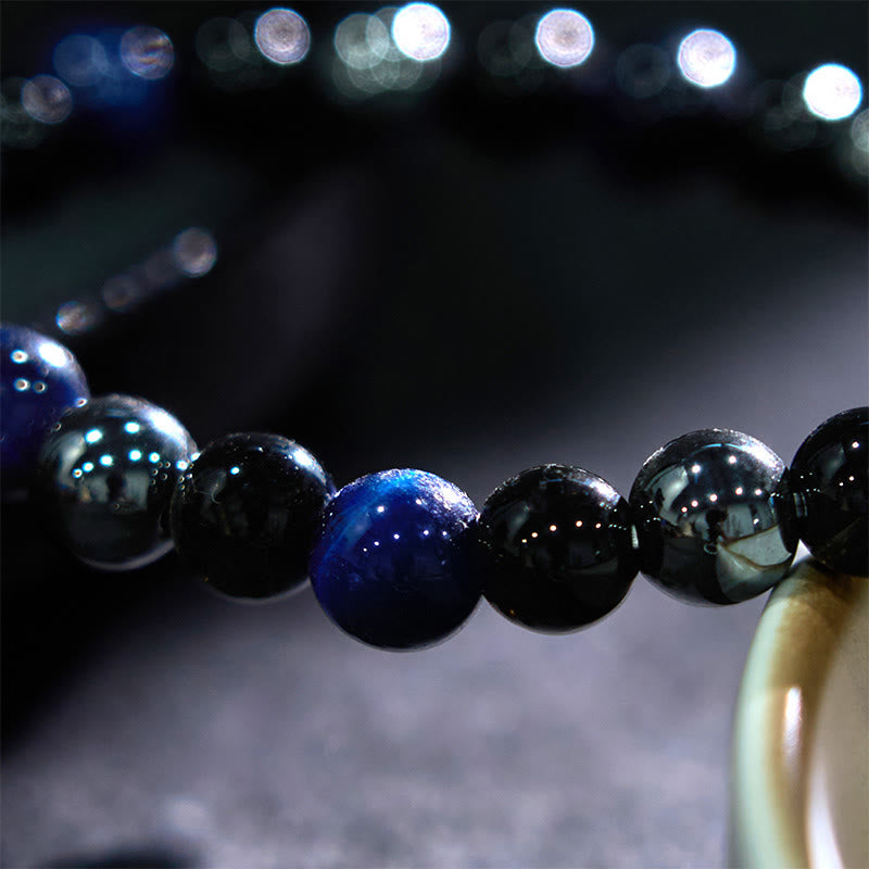 Nimara Ritual Natural Tiger's Eye Obsidian Hematite Positive Powerful Bracelet