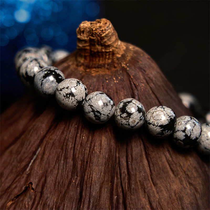 Nimara Ritual Snowflake Obsidian Balance Bracelet