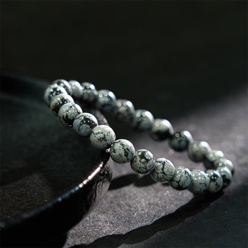 Nimara Ritual Snowflake Obsidian Balance Bracelet