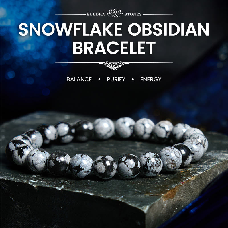 Nimara Ritual Snowflake Obsidian Balance Bracelet