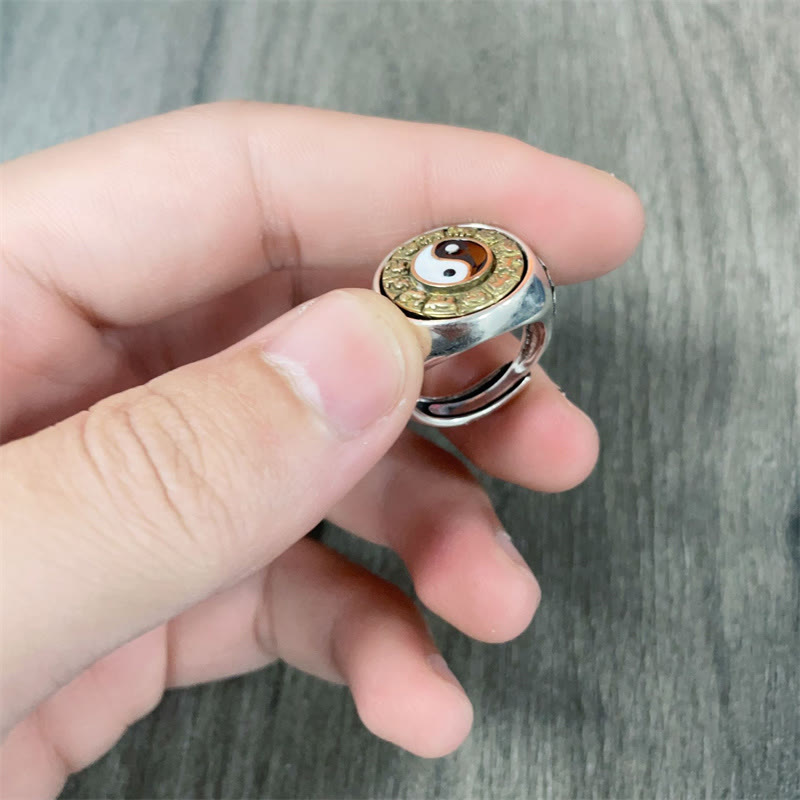 Nimara Ritual Yin Yang Chinese Zodiac Copper Wealth Adjustable Ring