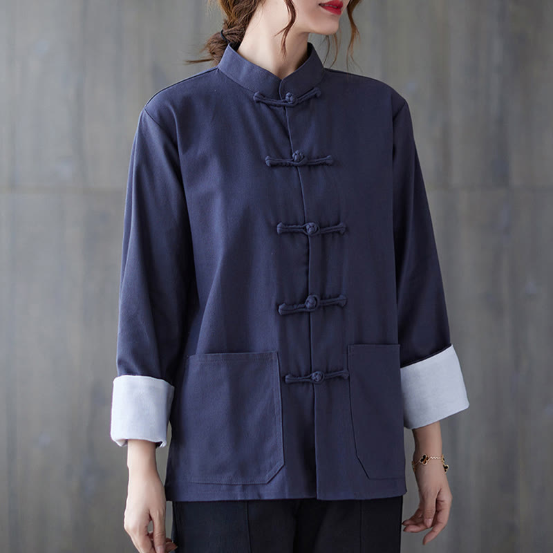 Nimara Ritual Women's Frog-Button Long Sleeve Shirt Pants Meditation Clothing