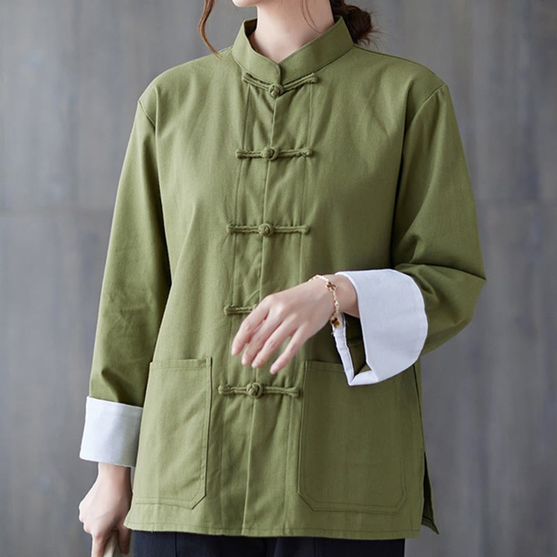 Nimara Ritual Women's Frog-Button Long Sleeve Shirt Pants Meditation Clothing
