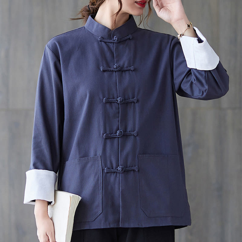 Nimara Ritual Women's Frog-Button Long Sleeve Shirt Pants Meditation Clothing