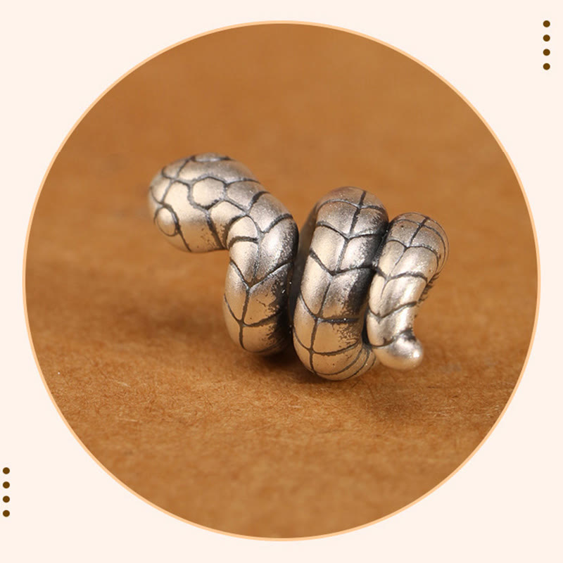 Nimara Ritual Red String 925 Sterling Silver Year of the Snake Coin Ring Snake Luck Bracelet