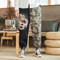 Nimara Ritual Dragon Pattern Two-tone Men's Pants With Pockets