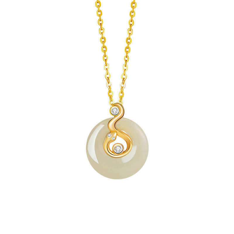 Nimara Ritual Chinese Zodiac Hetian Jade 925 Sterling Silver Abundance Necklace Pendant