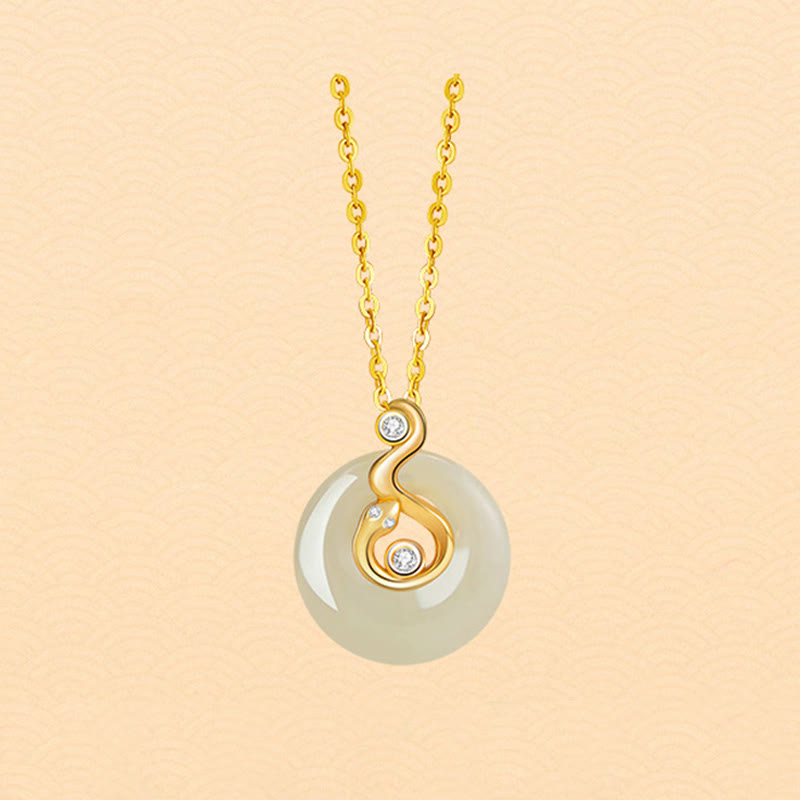 Nimara Ritual Chinese Zodiac Hetian Jade 925 Sterling Silver Abundance Necklace Pendant