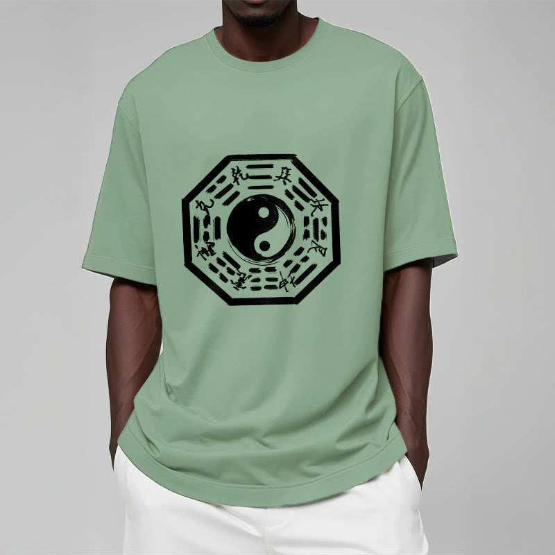Nimara Ritual Ba Gua Pattern Cotton Tee T-shirt