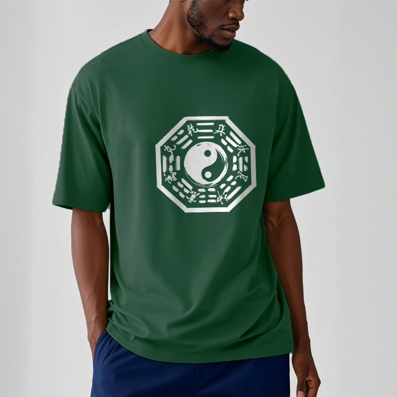 Nimara Ritual Ba Gua Pattern Cotton Tee T-shirt