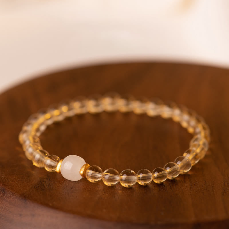 Nimara Ritual Small Citrine Jade Beads Prosperity Bracelet