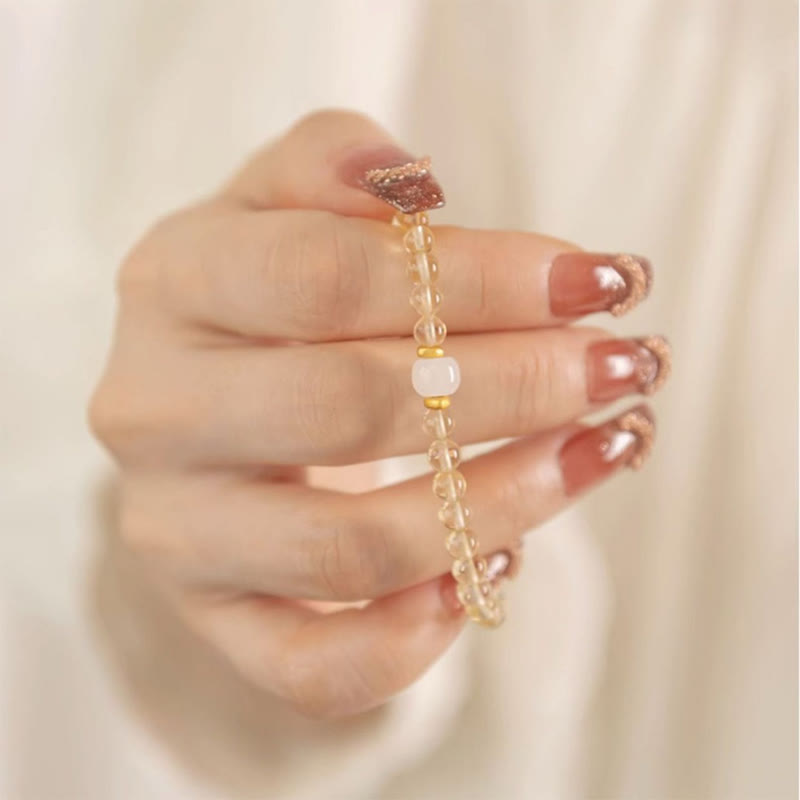 Nimara Ritual Small Citrine Jade Beads Prosperity Bracelet