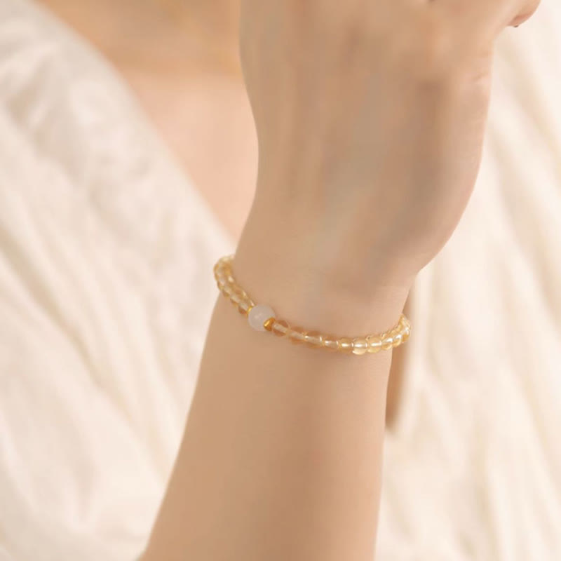 Nimara Ritual Small Citrine Jade Beads Prosperity Bracelet