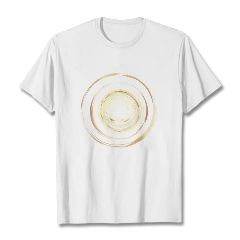 Nimara Ritual Meditating Buddha Lotus Pattern Tee T-shirt