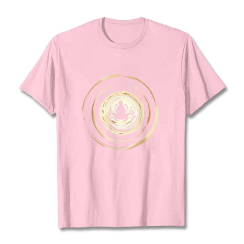 Nimara Ritual Meditating Buddha Lotus Pattern Tee T-shirt