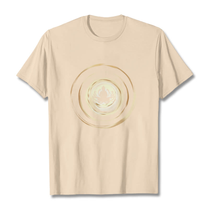 Nimara Ritual Meditating Buddha Lotus Pattern Tee T-shirt