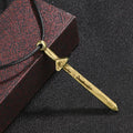 Nimara Ritual Vintage Yin Yang Copper Brass Sword Balance Necklace Pendant