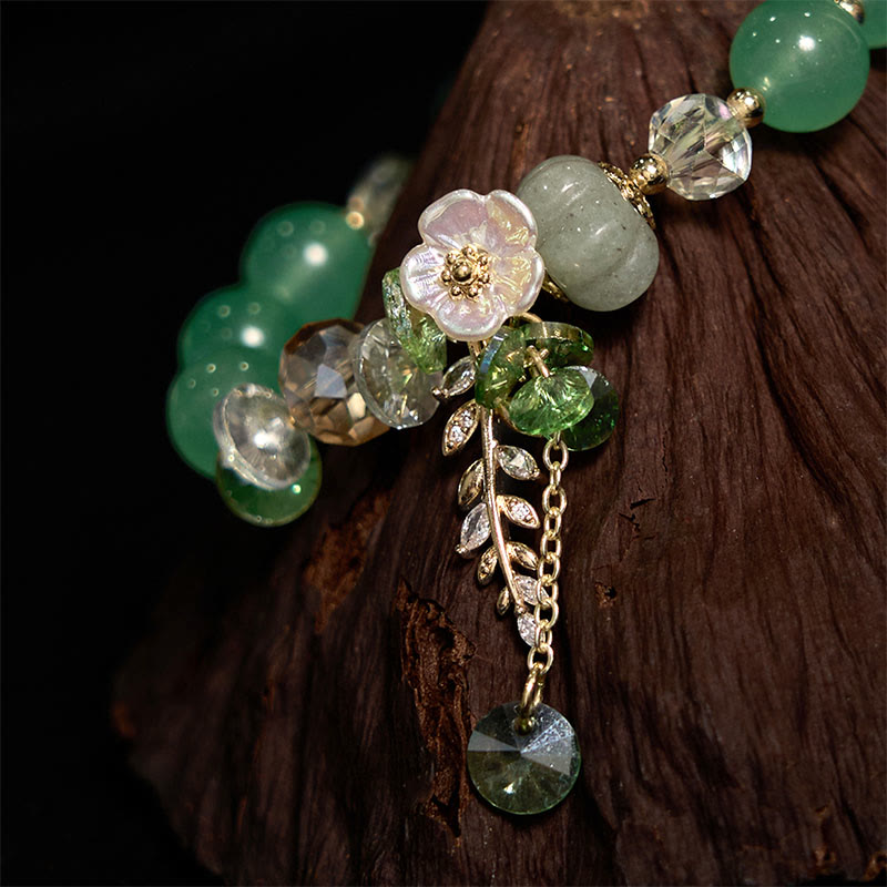 Nimara Ritual Blue Crystal Amethyst Sun Stone Green Aventurine Healing Bracelet