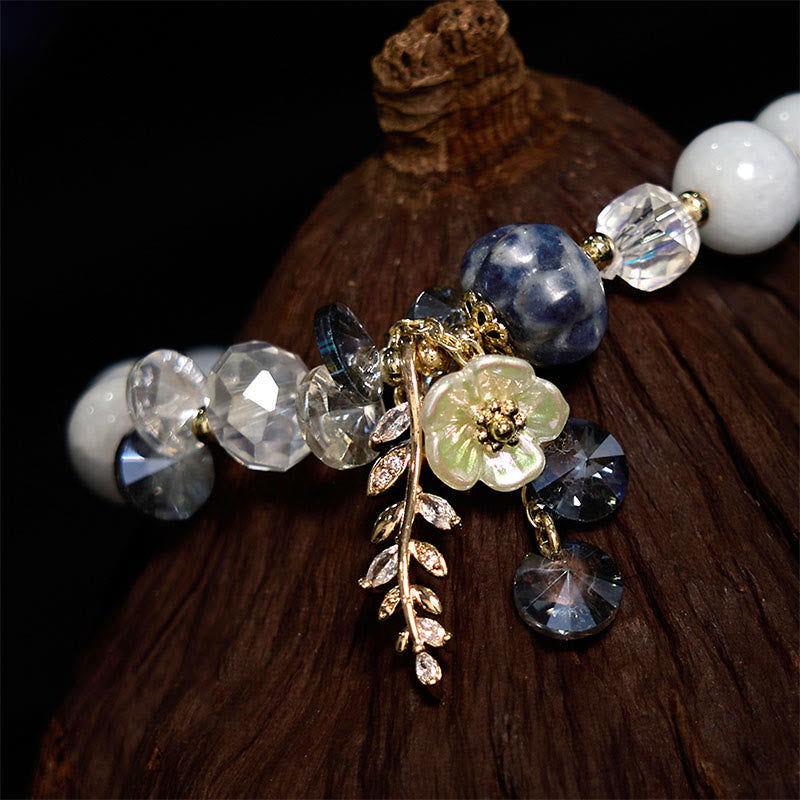 Nimara Ritual Blue Crystal Amethyst Sun Stone Green Aventurine Healing Bracelet