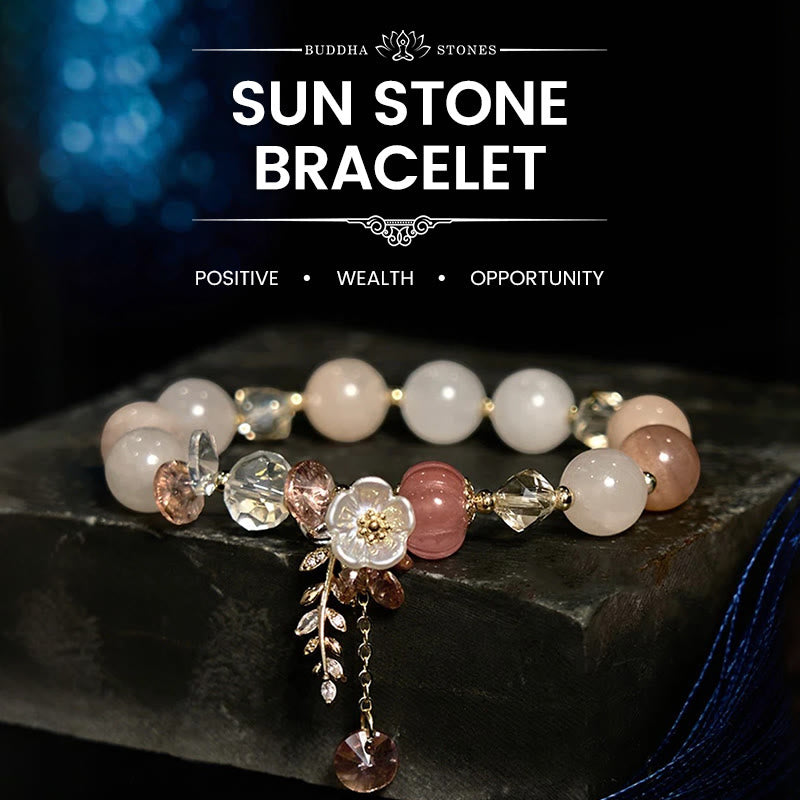 Nimara Ritual Blue Crystal Amethyst Sun Stone Green Aventurine Healing Bracelet