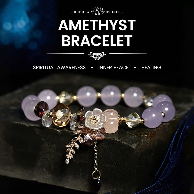 Nimara Ritual Blue Crystal Amethyst Sun Stone Green Aventurine Healing Bracelet