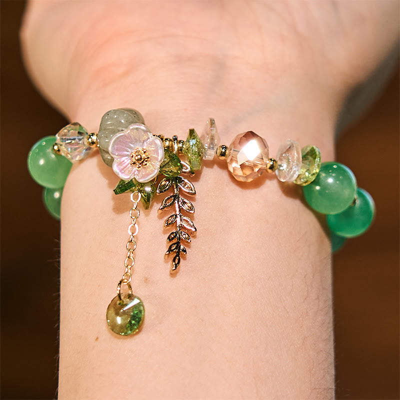 Nimara Ritual Blue Crystal Amethyst Sun Stone Green Aventurine Healing Bracelet