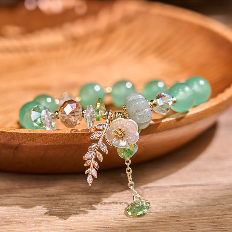 Nimara Ritual Blue Crystal Amethyst Sun Stone Green Aventurine Healing Bracelet