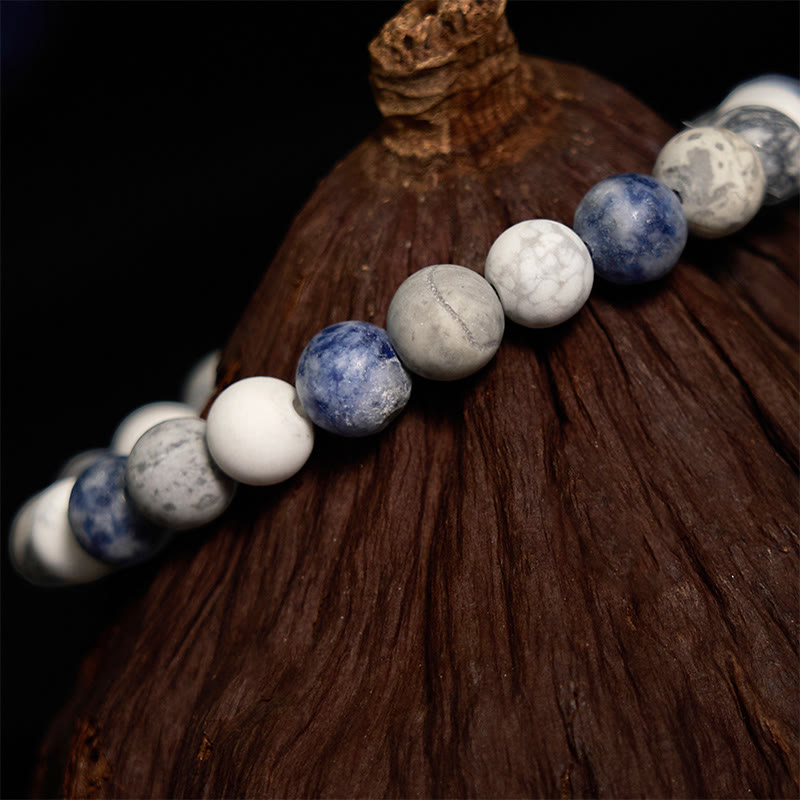 Nimara Ritual White Turquoise Picasso Jasper Blue Spot Jasper Relaxation Bracelet