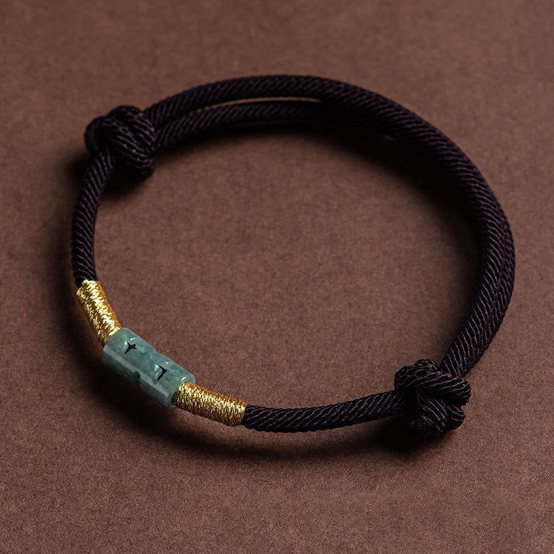 Nimara Ritual Luck Jade String Rope Bracelet