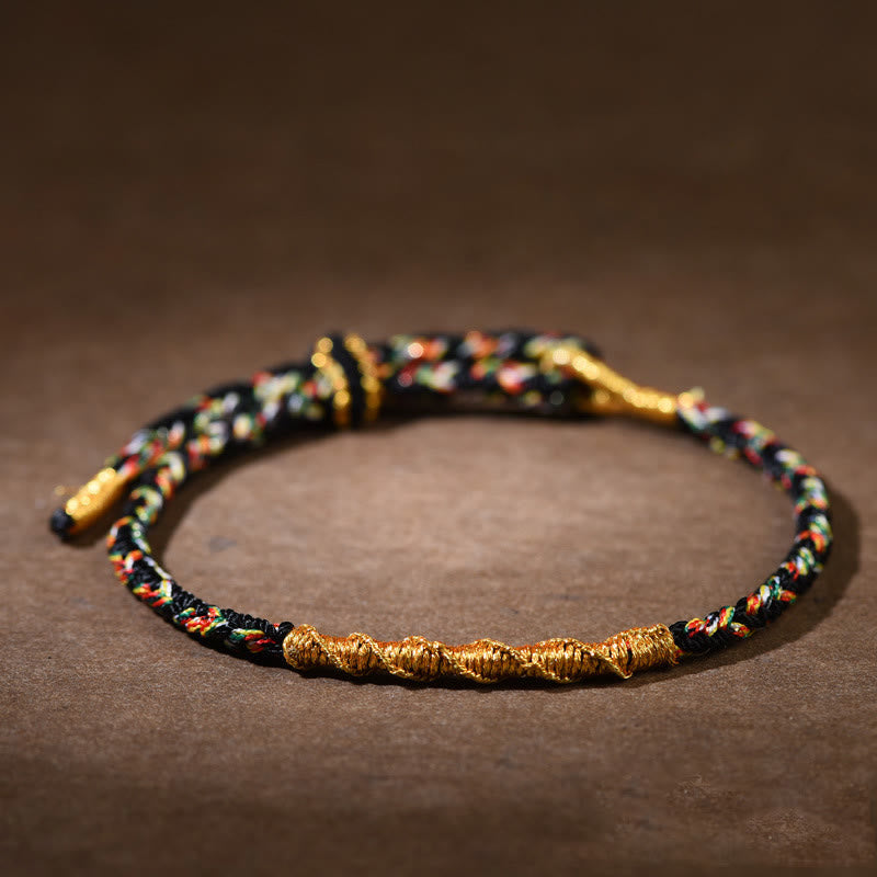 Nimara Ritual Handmade Chinese Zodiac Natal Buddha Luck Strength Braided Rope Bracelet