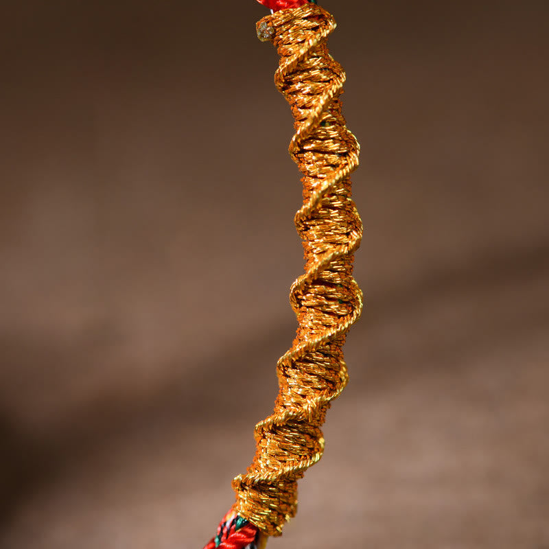 Nimara Ritual Handmade Chinese Zodiac Natal Buddha Luck Strength Braided Rope Bracelet