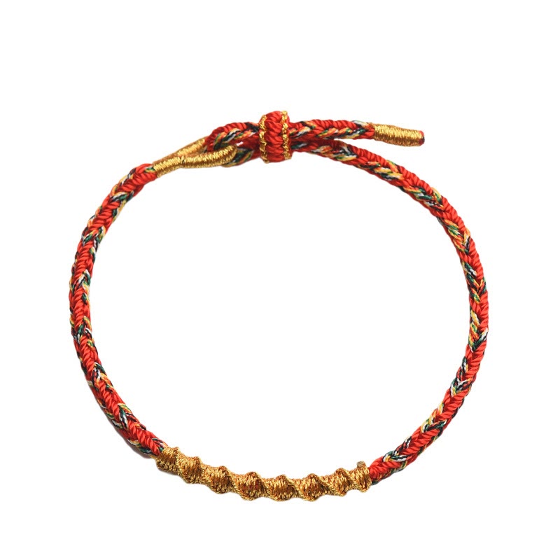 Nimara Ritual Handmade Chinese Zodiac Natal Buddha Luck Strength Braided Rope Bracelet