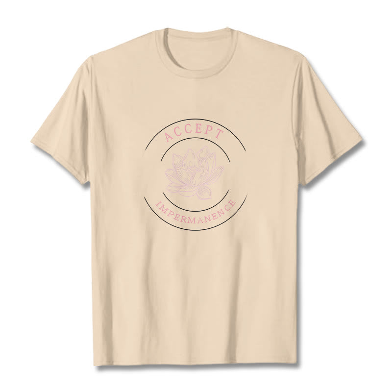 Nimara Ritual Lotus Accept Impermanence Cotton Tee T-shirt