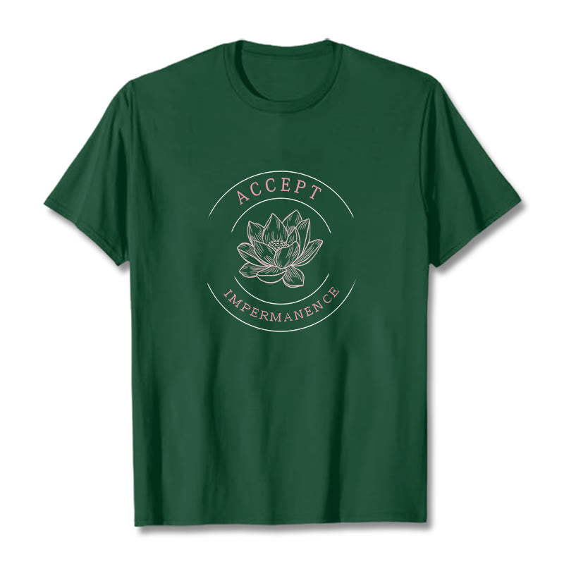 Nimara Ritual Lotus Accept Impermanence Cotton Tee T-shirt