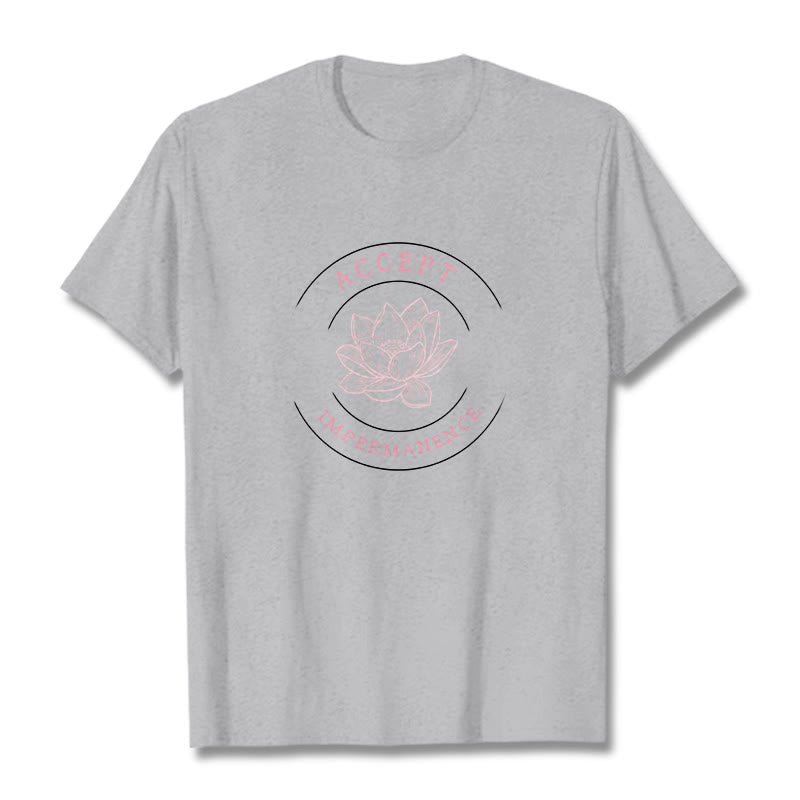 Nimara Ritual Lotus Accept Impermanence Cotton Tee T-shirt