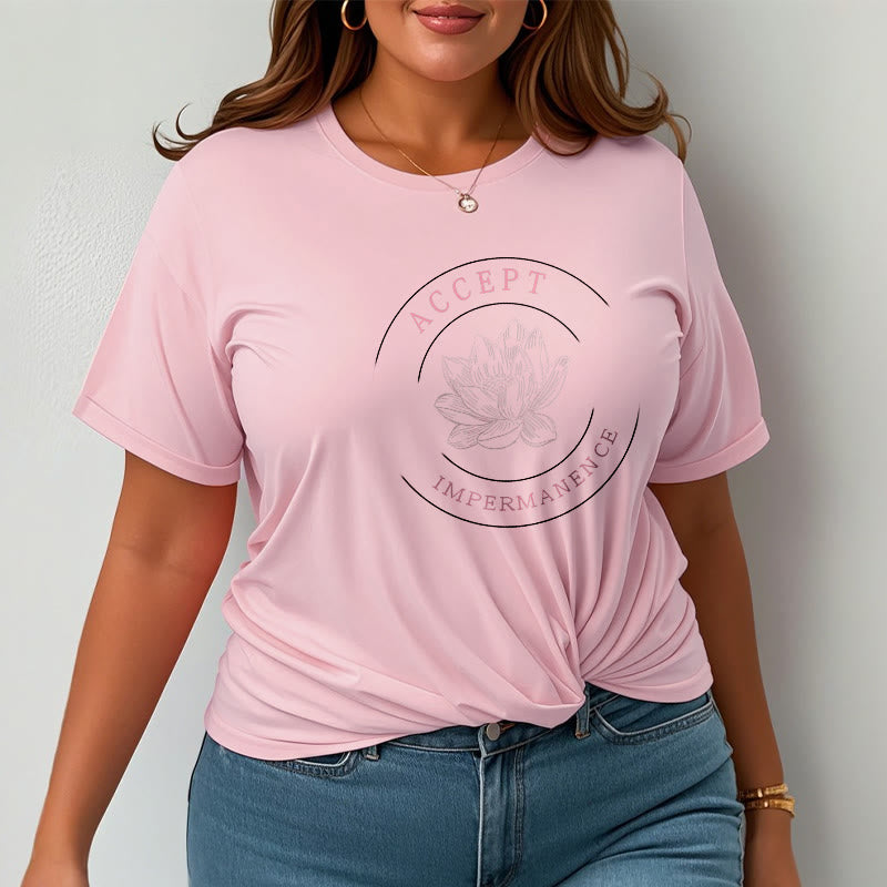 Nimara Ritual Lotus Accept Impermanence Cotton Tee T-shirt
