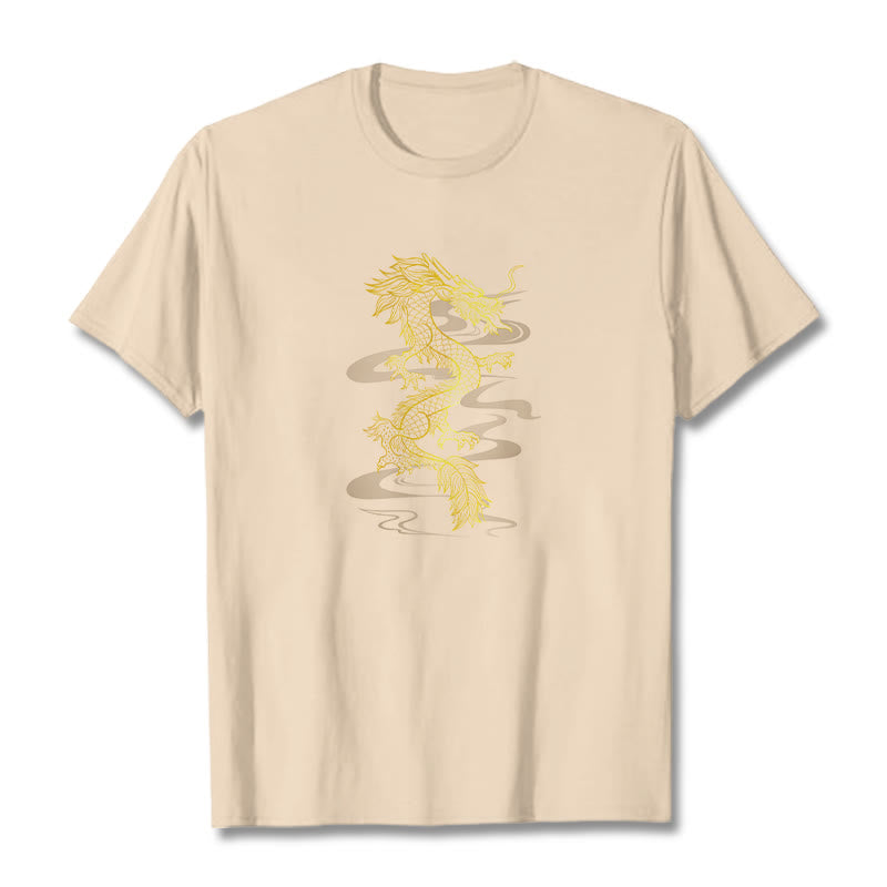 Nimara Ritual Golden Dragon Cotton Tee T-shirt