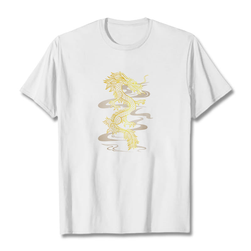 Nimara Ritual Golden Dragon Cotton Tee T-shirt