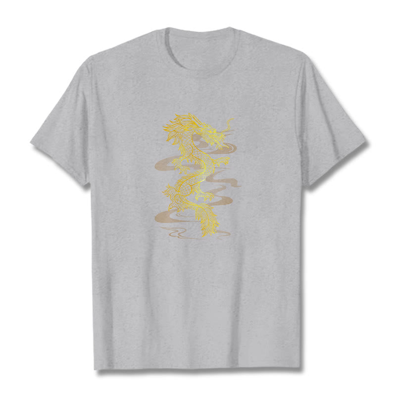 Nimara Ritual Golden Dragon Cotton Tee T-shirt