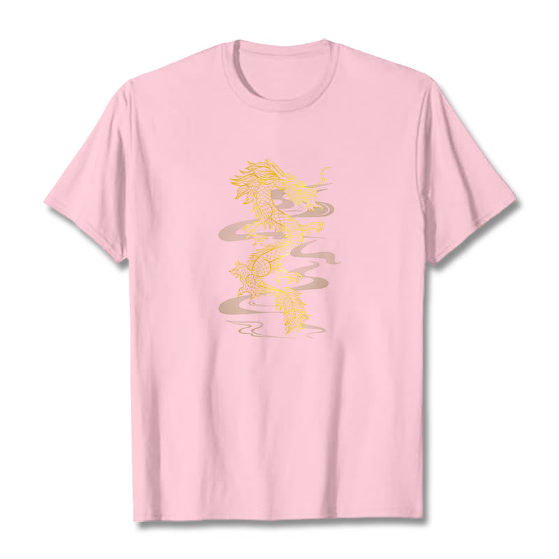 Nimara Ritual Golden Dragon Cotton Tee T-shirt