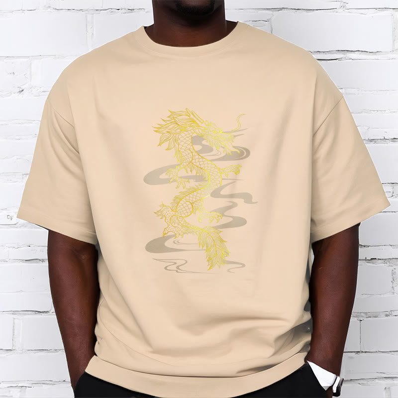 Nimara Ritual Golden Dragon Cotton Tee T-shirt