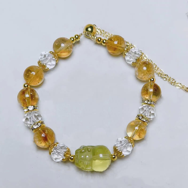 Nimara Ritual Natural Citrine Pixiu Prosperity Bracelet