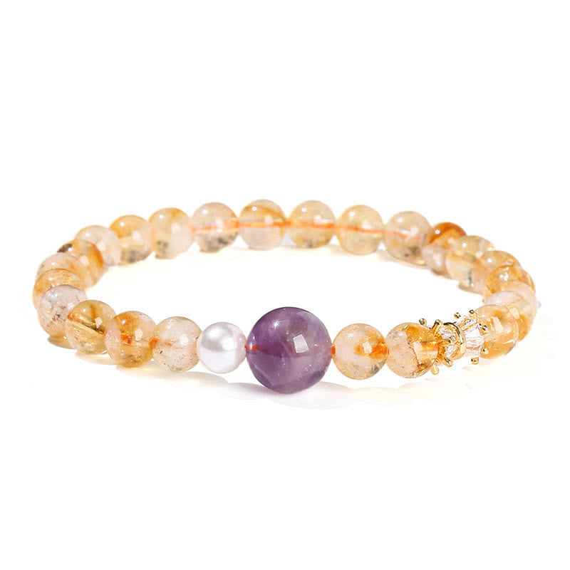 Nimara Ritual Natural Citrine Amethyst Prosperity Bracelet
