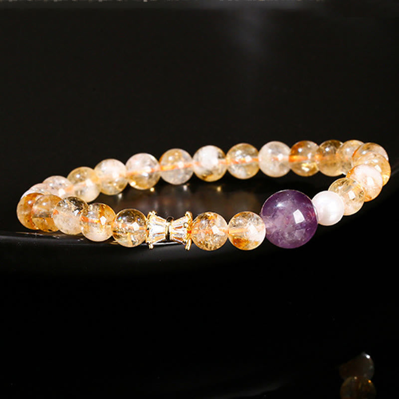 Nimara Ritual Natural Citrine Amethyst Prosperity Bracelet