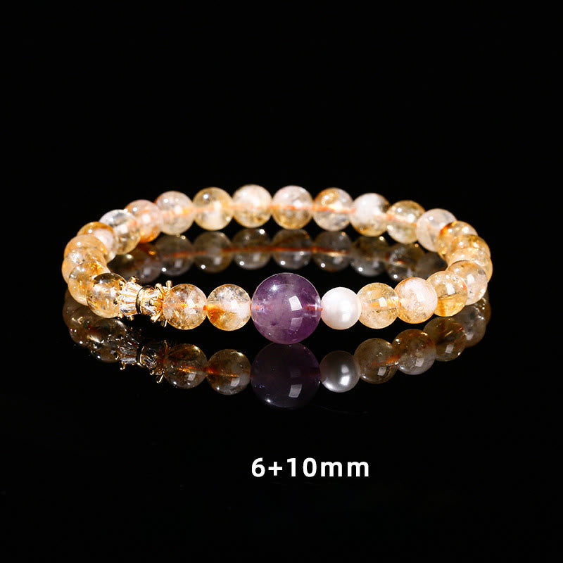 Nimara Ritual Natural Citrine Amethyst Prosperity Bracelet
