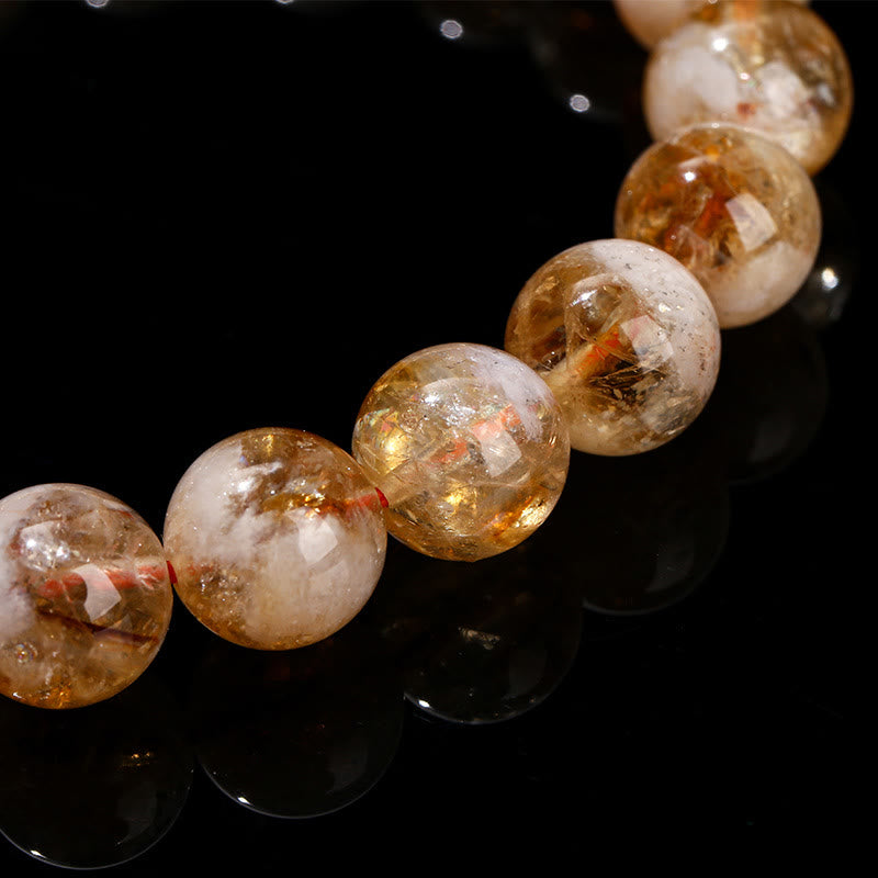 Nimara Ritual Natural Citrine Snowflake Crystal Prosperity Bracelet